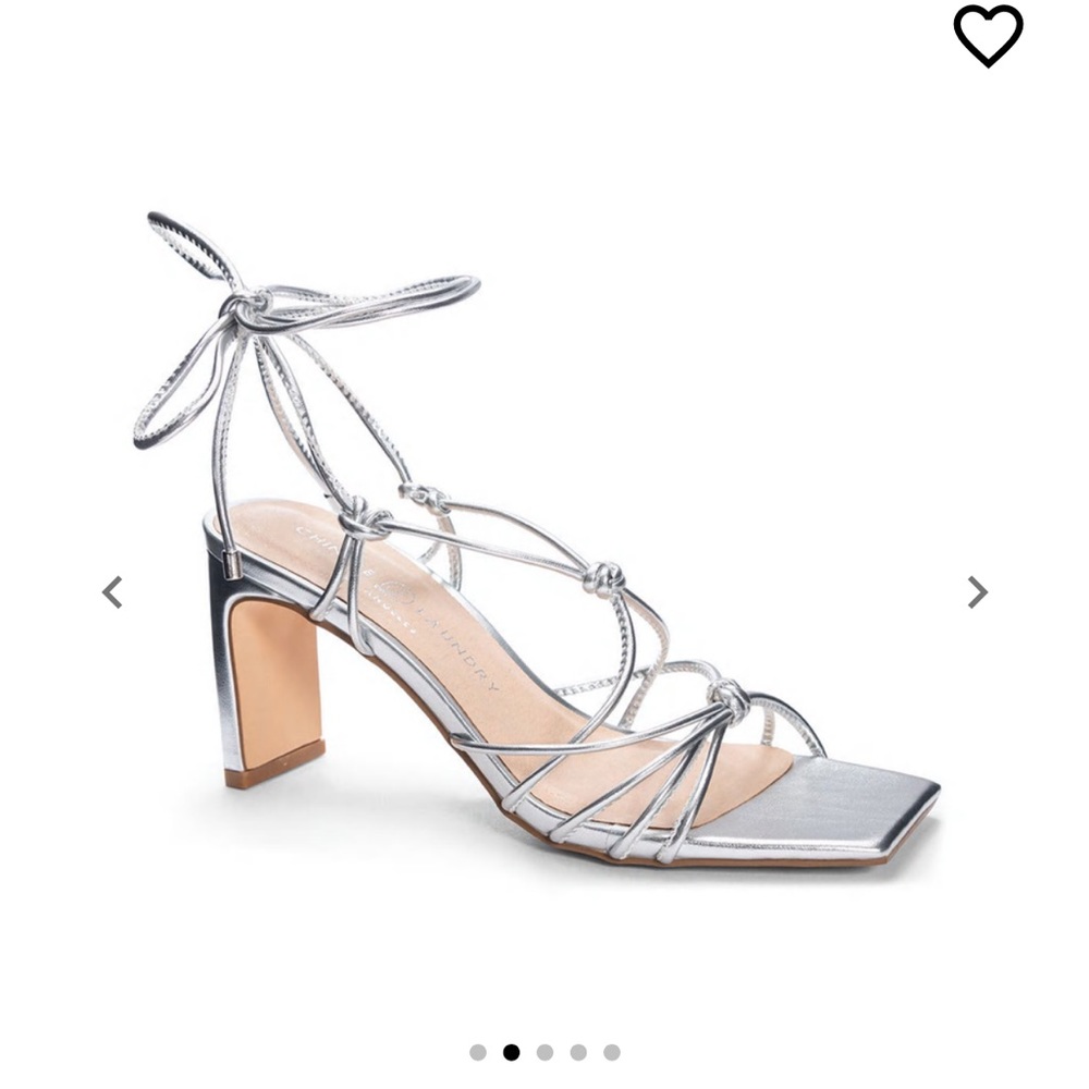 Chinese Laundry Yita Strappy Heels in Silver size 6.5